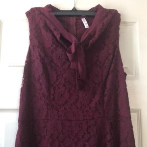Maroon Lace Dress